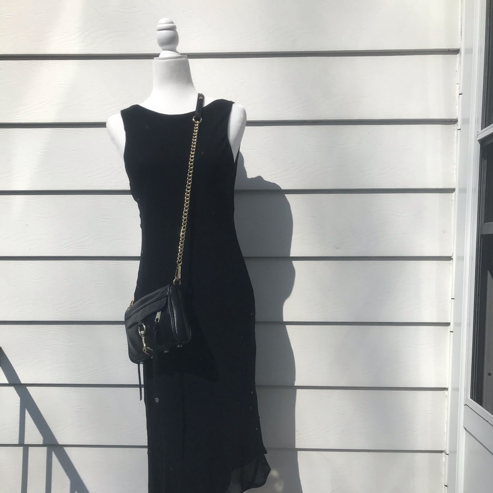 Jones New Black Silk Asymmetrical Maxi Dress💋💋